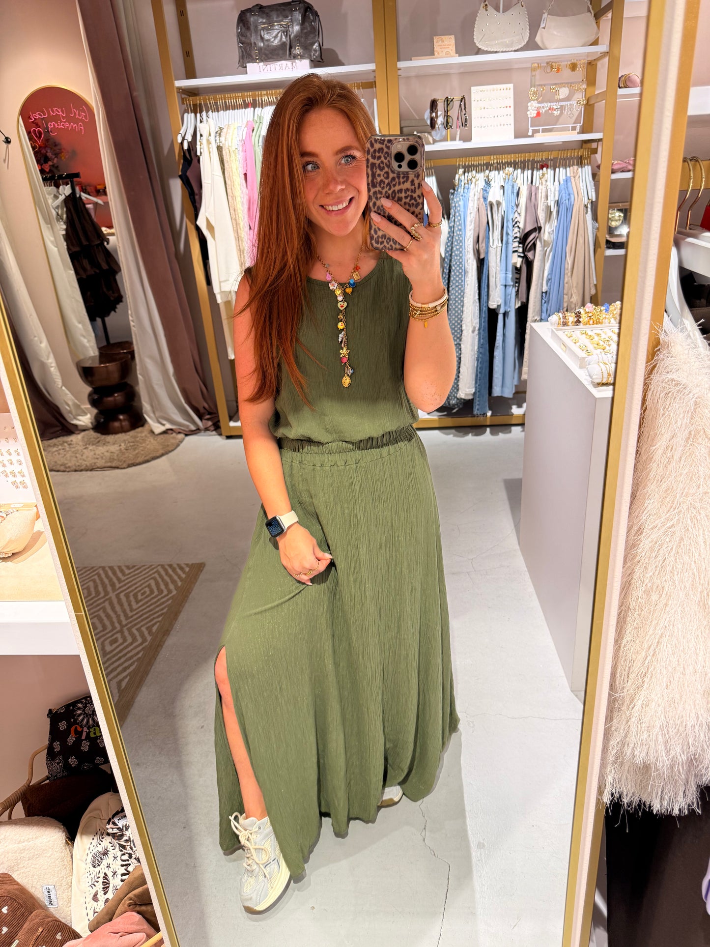 Set lurex green