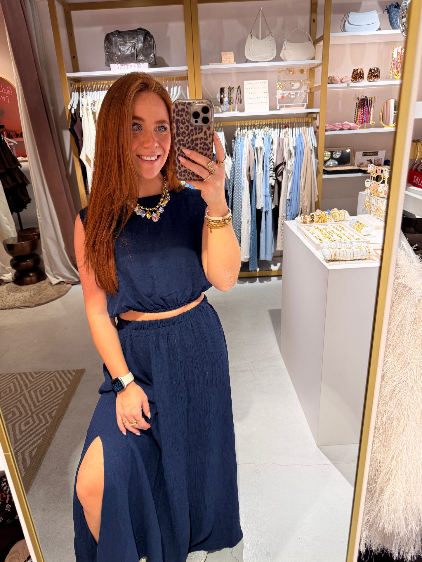 Set lurex navy