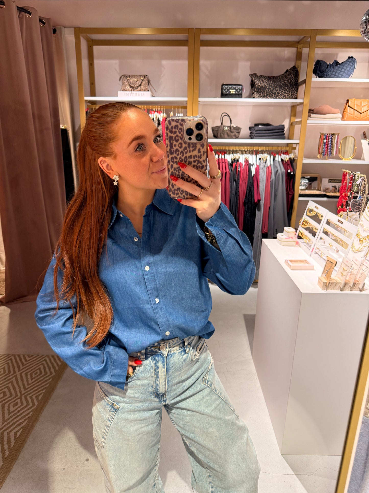 Denim blouse