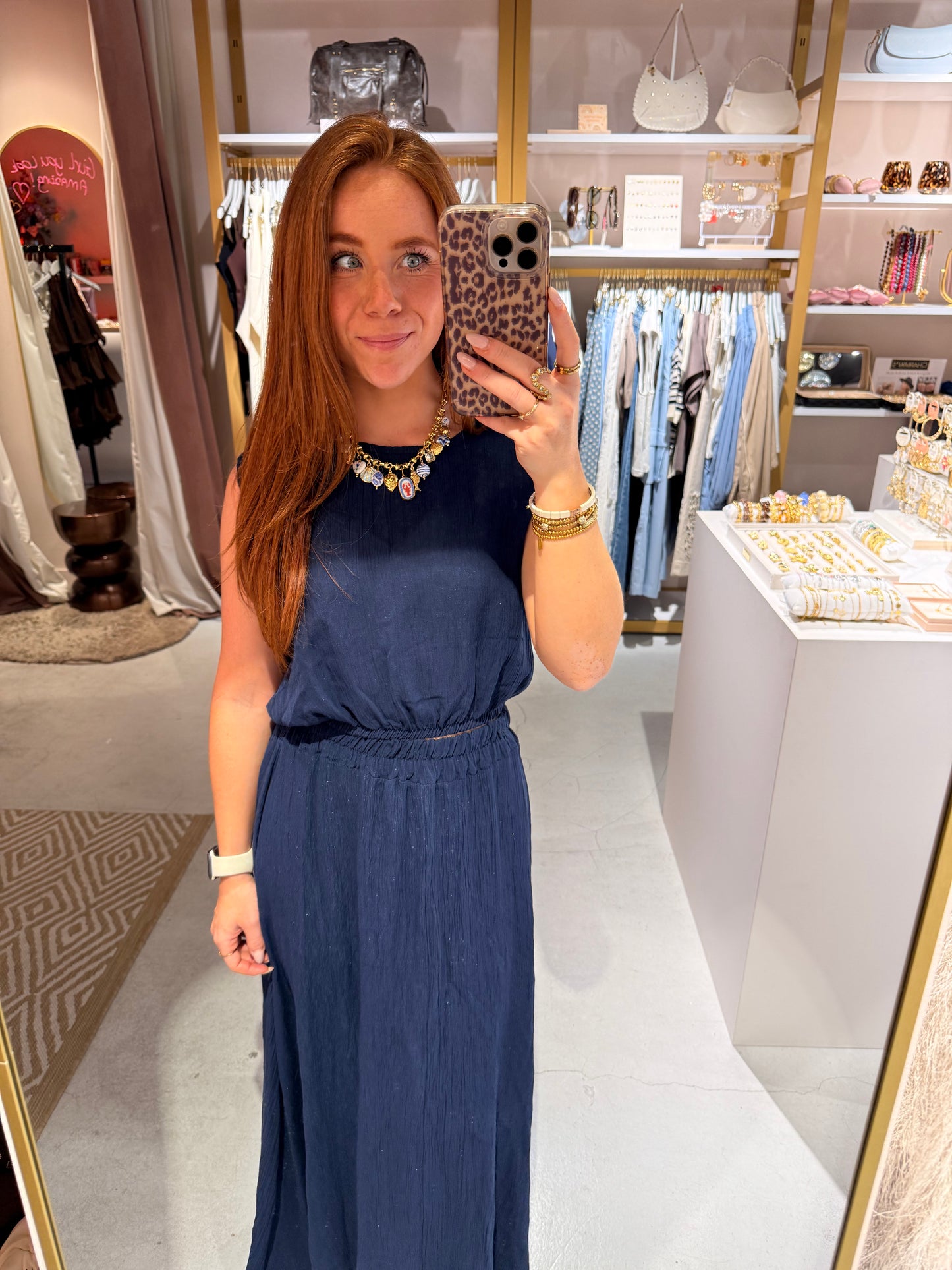 Set lurex navy