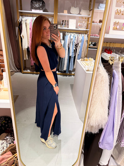 Set lurex navy