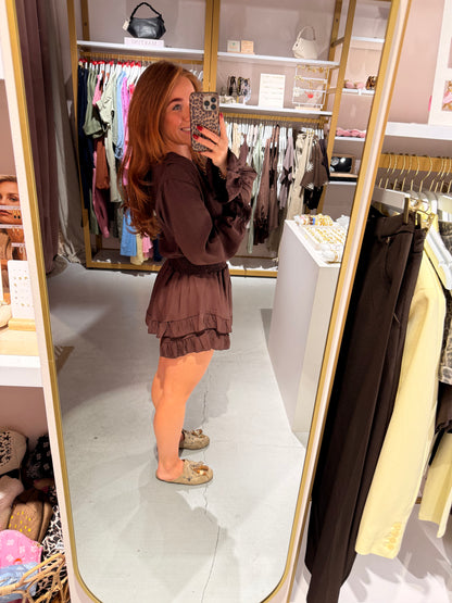 Playsuit dress brown