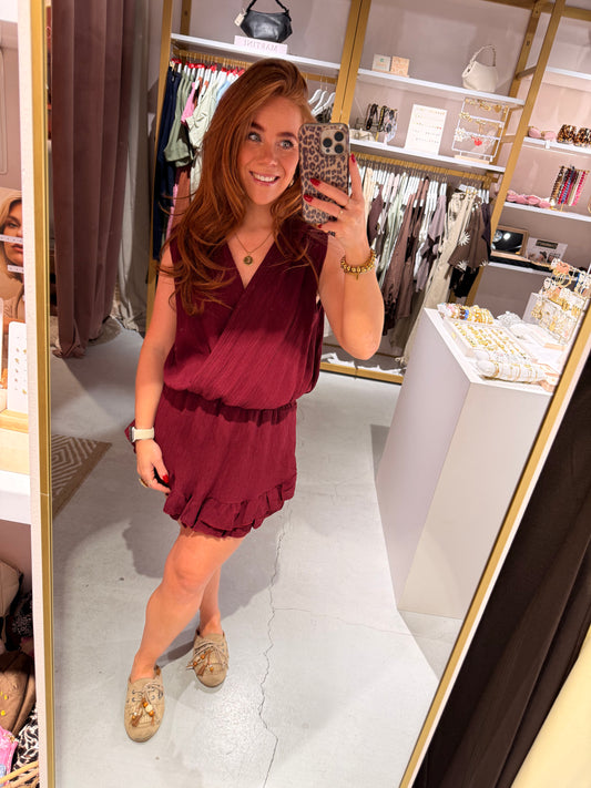 Playsuit dress bordeaux