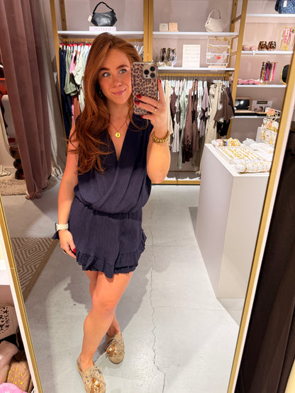 Playsuit dress navy