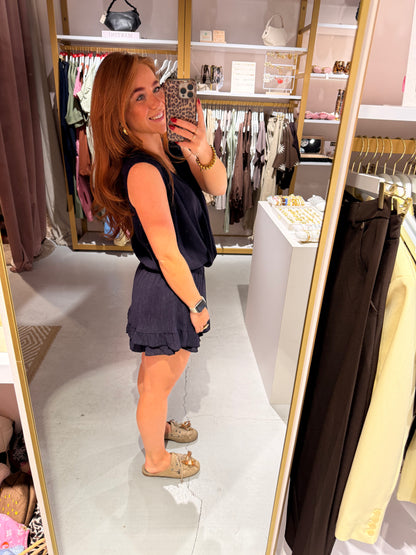 Playsuit dress navy