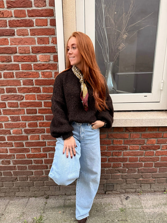 Cozy dark chocolate knit