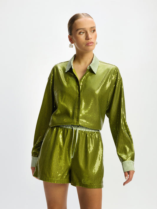 Sequin relaxed short