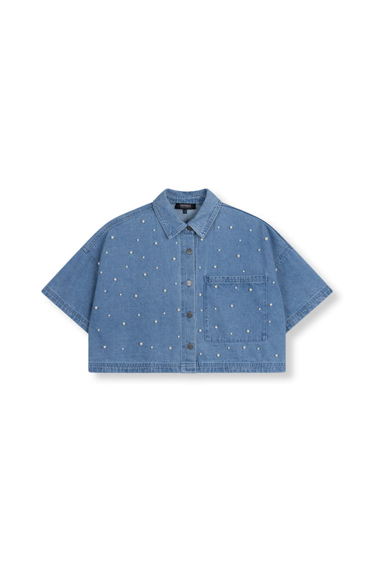 ADELINE TOP pearl denim