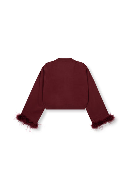 Knitted vest furr sleeves MADY - Refined Department