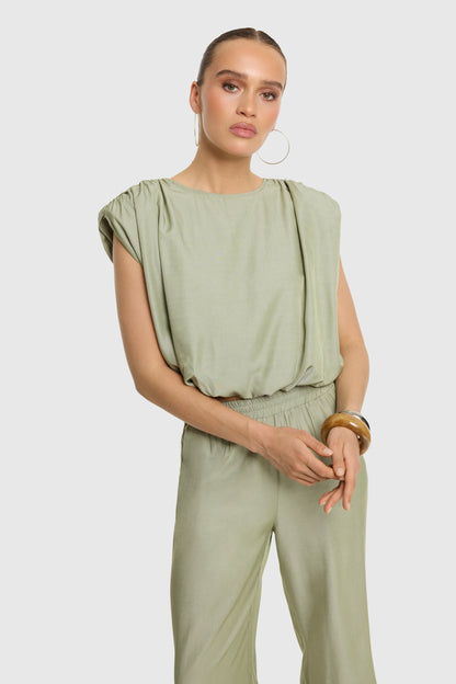 Flowy cropped blouse Liv