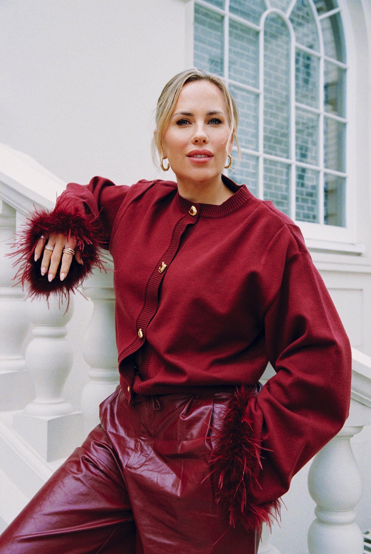 Knitted vest furr sleeves MADY - Refined Department