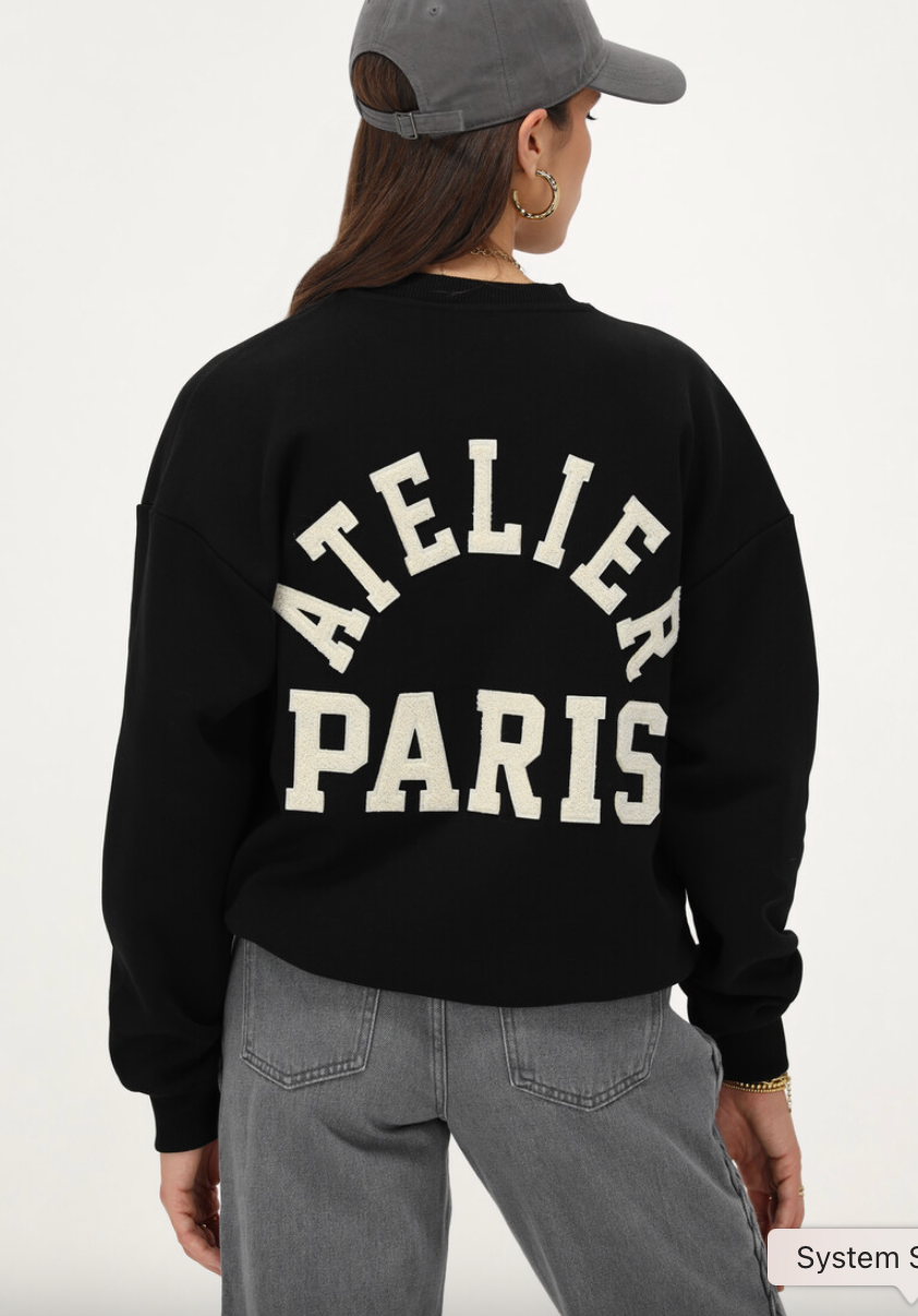 Zwarte sweater "Atelier paris"