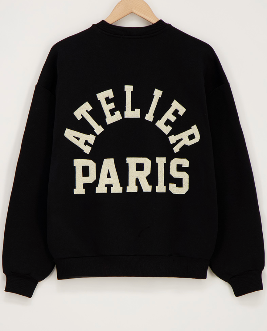 Zwarte sweater "Atelier paris"