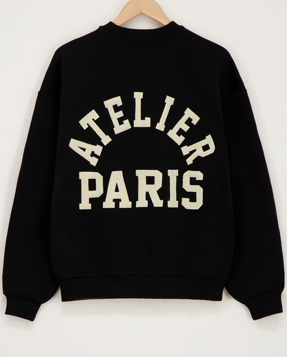 Zwarte sweater "Atelier paris"