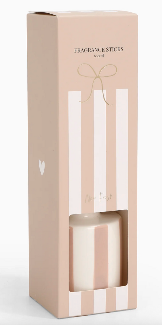 Geurstokjes Noir fresh - roze met wit gestreept