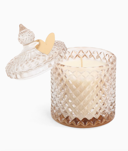 Glazen geurkaars wild peony & lily