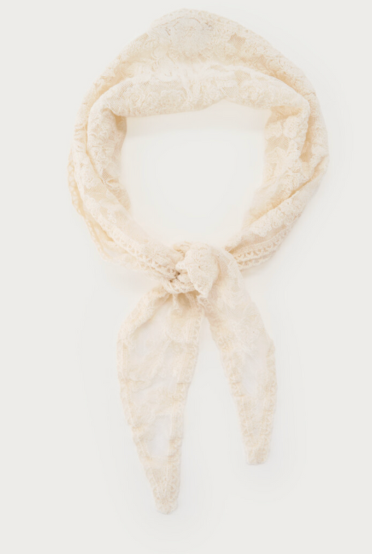 Beige kanten sjaal