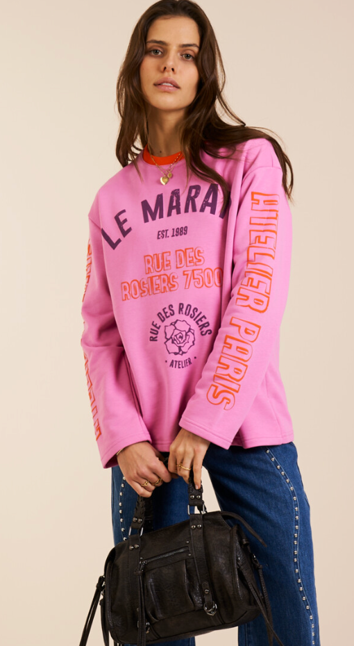 Roze sweater "Le marais"