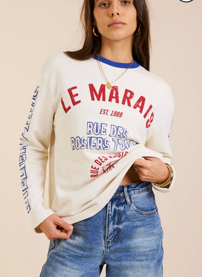 Witte sweater "Le marais"