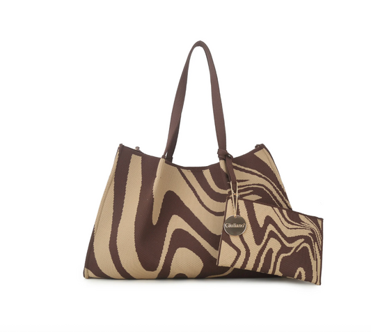 Zebra taupe bag
