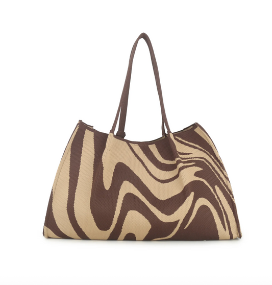 Zebra taupe bag