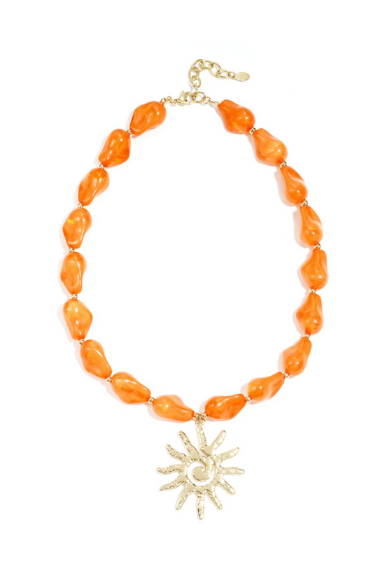 Kralenketting zon oranje