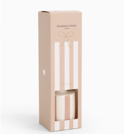 Geurstokjes Noir fresh - roze met wit gestreept