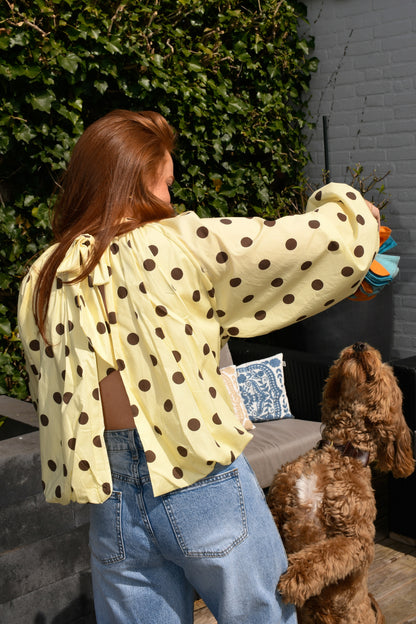Polkadot ballon blouse