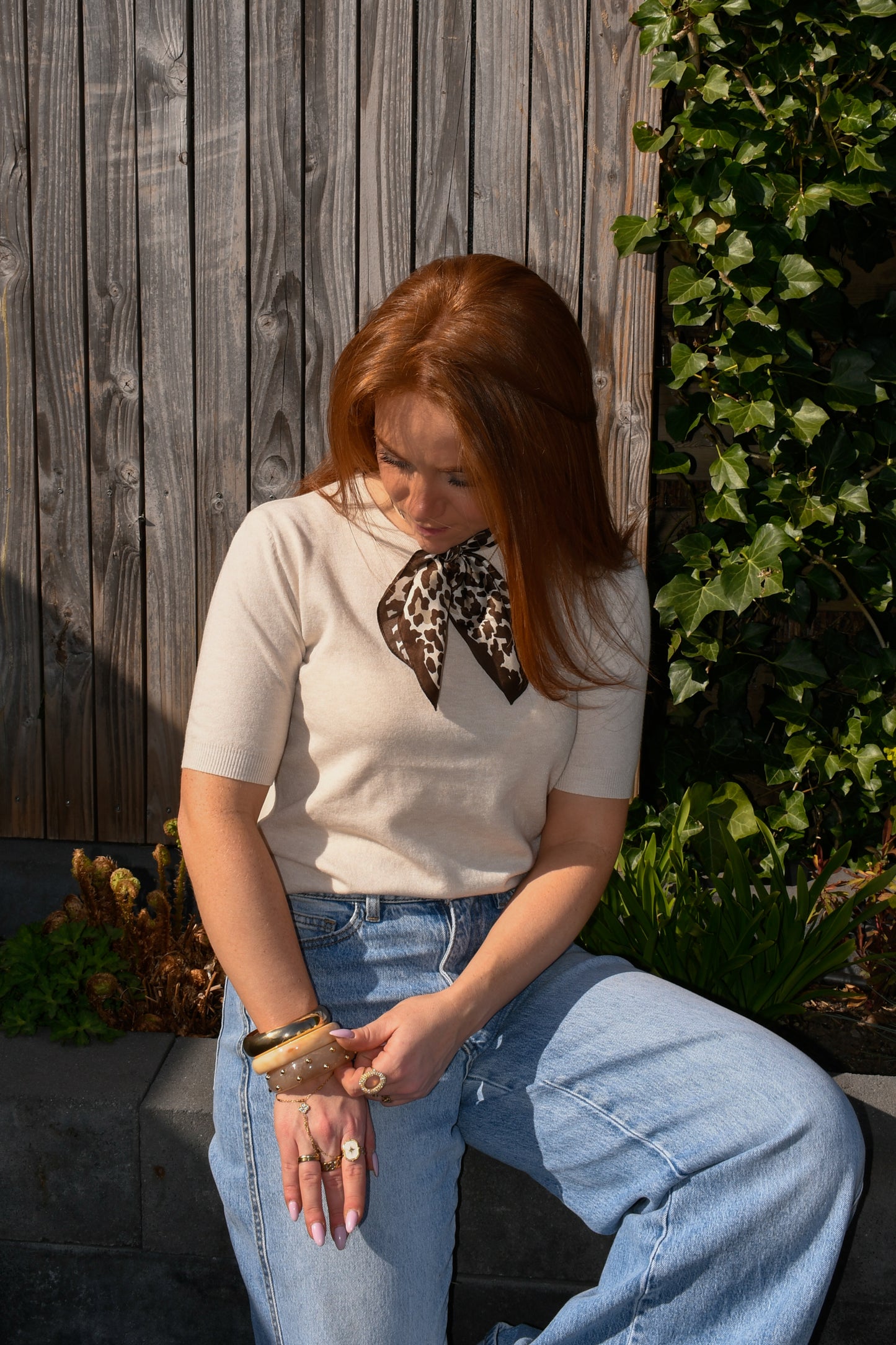 Soft t-shirt beige
