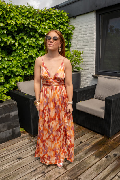 Flow print dress