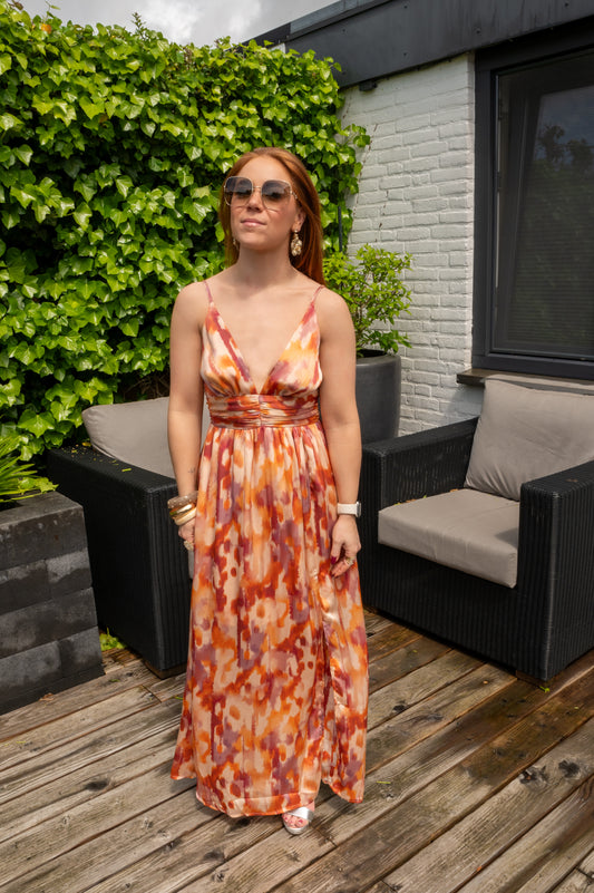 Flow print dress