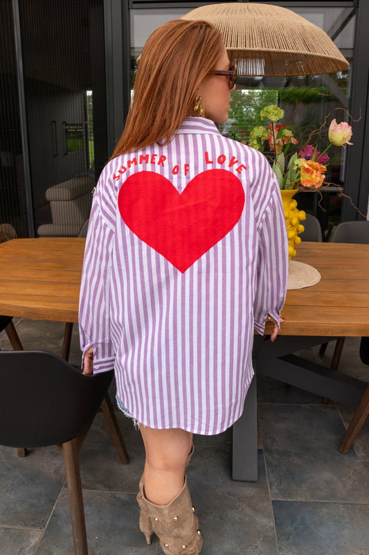 Paarse blouse summer of love