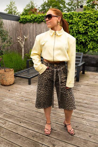 cropped jacket yellow