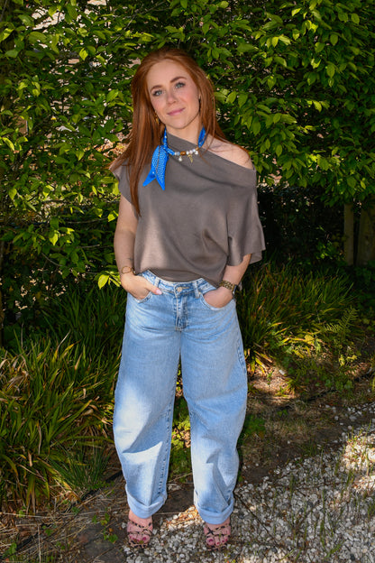Barrel jeans light denim