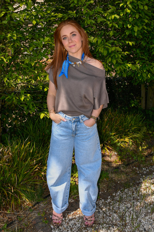 Barrel jeans light denim