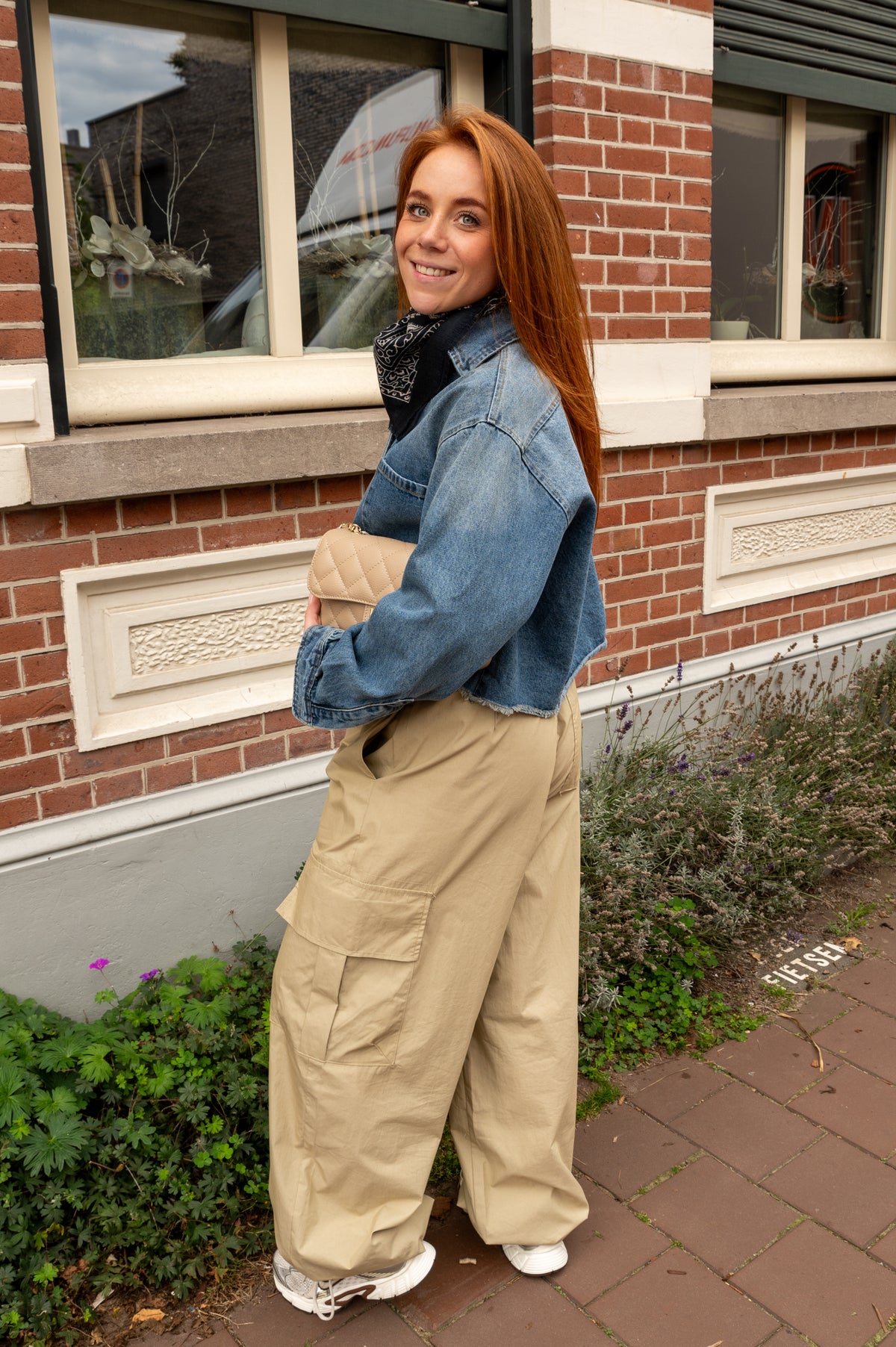 Denim blouse cropped