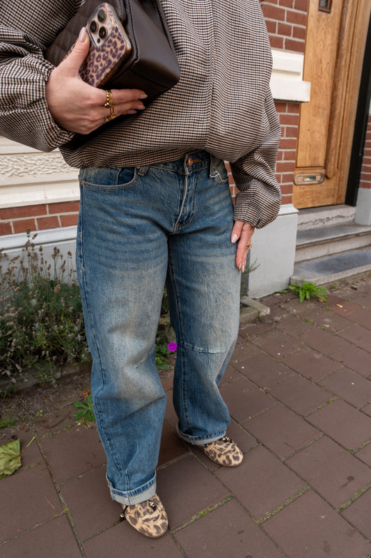 Dirty wash ballon jeans