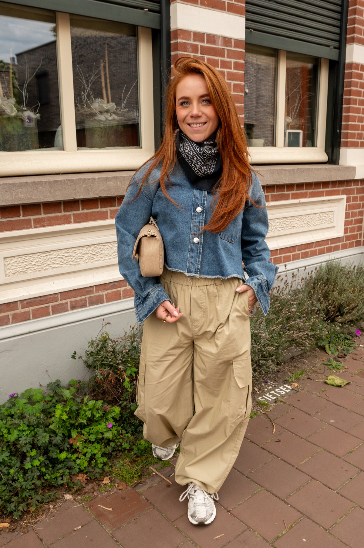 Denim blouse cropped