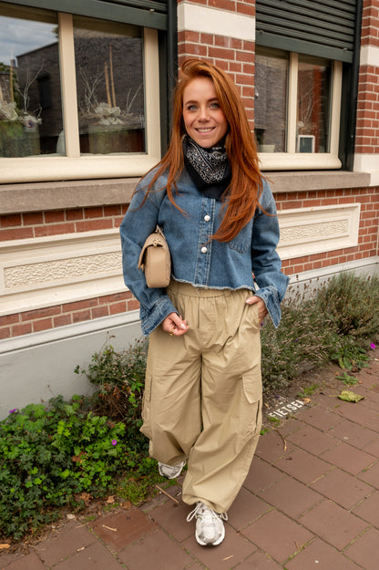Denim blouse cropped