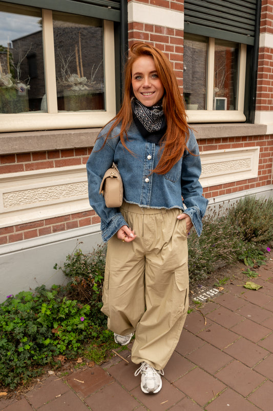 Denim blouse cropped